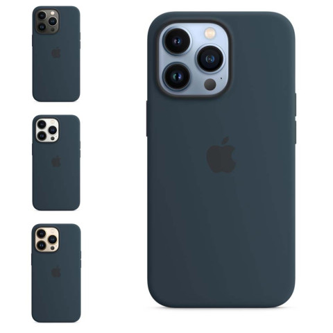 Чехол LUX Silicone Case на iPhone 13 Pro Abyss Blue with MagSafe
